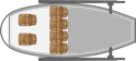 Airbus AS350 B2 seat map for 5Y-HLI